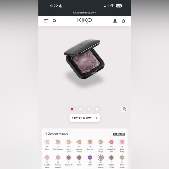 Kiko Milano Water Eye Shadow Number 14 Golden Mauve - Picture 7 of 7